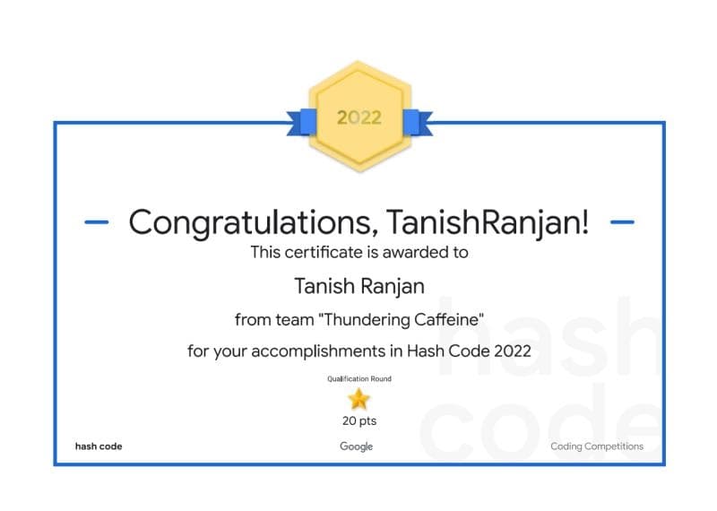 Hash Code 2022